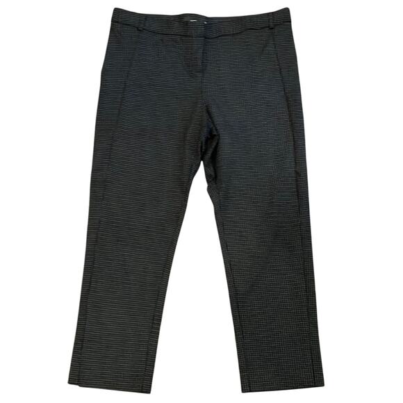 AMANDA AND CHELSEA Black White Grid Print Ankle Pants  16 - Picture 2 of 11